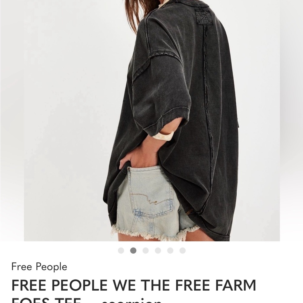 Free People We the Free Farm Foes Tee~Scorpion Size M - Picture 2 of 9